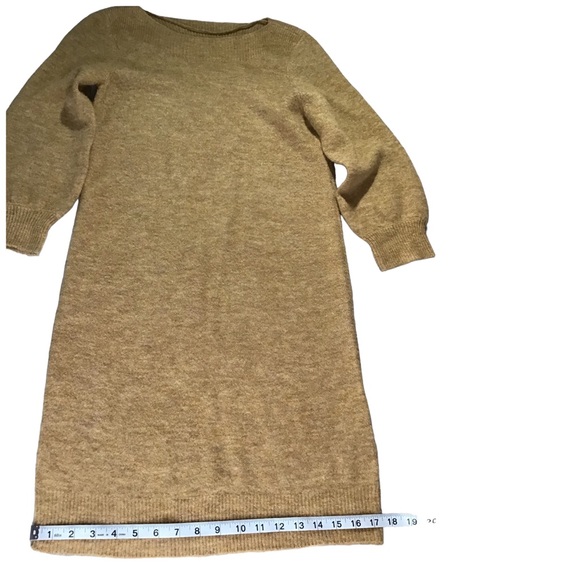 Vera Moda Balloon Sleeve Knit Sweater Dress  in Wheat Size Small (Fits like a M) - Picture 9 of 16